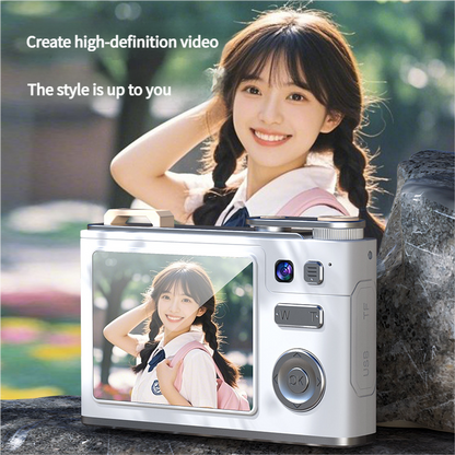 Glitter Sand Design 64MP HD Digital Camera with LED Fill Light & Auto Focus(white) V888-ELOSUNG35331