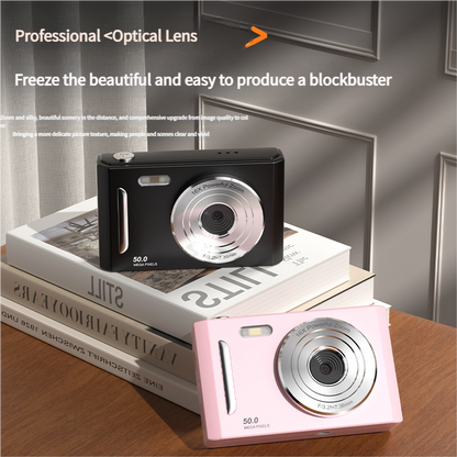 50MP HD Digital Camera with 8X Zoom & Dual Lens System(pink) V888-ELOSUNG35335
