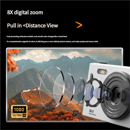 50MP HD Digital Camera with 8X Zoom & Dual Lens System(green) V888-ELOSUNG35337
