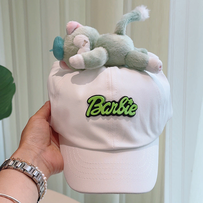 Cute Plush - Decorated Baseball Cap(white) V888-ELOSUNG35341