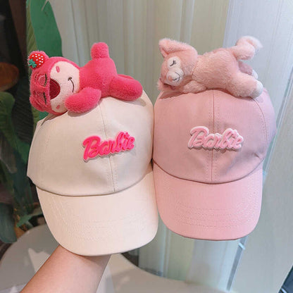 Cute Plush - Decorated Baseball Cap(white) V888-ELOSUNG35341