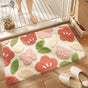 Premium Bath Mat with 8X Water Absorption & Non-Slip Base(flowers and plants) V888-ELOSUNG35347