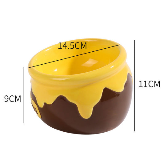 Premium Elevated Pet Bowl with Ergonomic 15 degrees Tilt & Large Capacity(Honeypot) V888-ELOSUNG35351