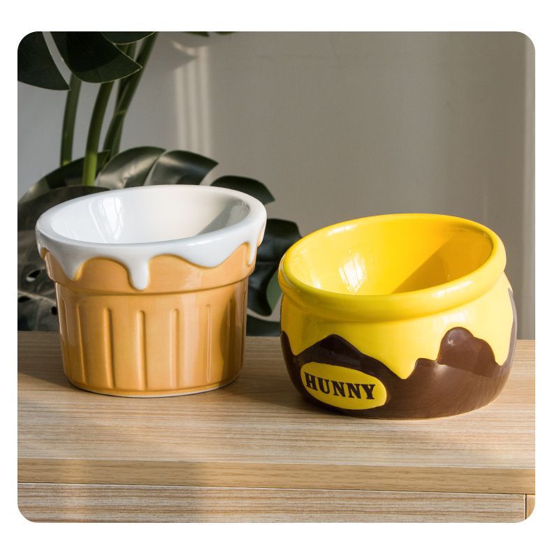 Premium Elevated Pet Bowl with Ergonomic 15 degrees Tilt & Large Capacity(Honeypot) V888-ELOSUNG35351