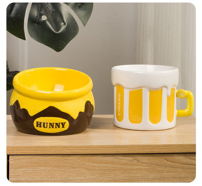 Premium Elevated Pet Bowl with Ergonomic 15 degrees Tilt & Large Capacity(ice-cream cone) V888-ELOSUNG35352