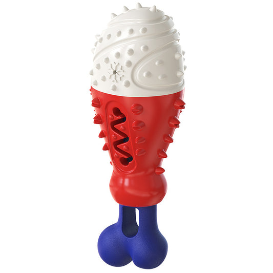 Multifunctional Dog Toy with Cooling, Dental Care & Floating Features(Red and Blue) V888-ELOSUNG35356