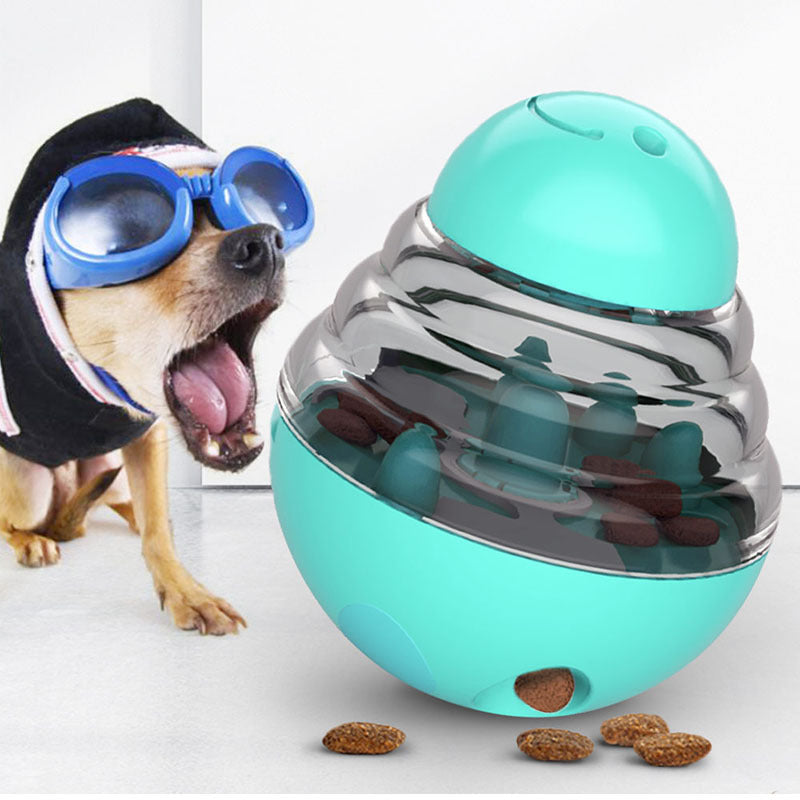 Interactive Dog Puzzle Feeder with Adjustable Food Dispensing Holes(Blue) V888-ELOSUNG35363