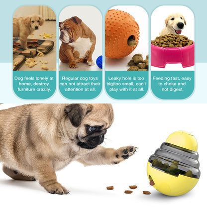 Interactive Dog Puzzle Feeder with Adjustable Food Dispensing Holes(Red) V888-ELOSUNG35367