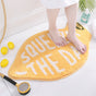 Super Absorbent Microfiber Bath Mat - Non-Slip TPR Backing, Machine Washable, Fun Fruit Designs(Yellow lemon V888-ELOSUNG35383