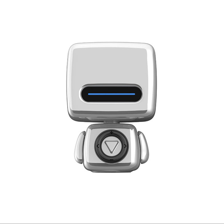 Mini Robot Style Bluetooth Speaker - Portable, 8-9 Hr Playtime, Built-in Mic & Lanyard(Silver Gray) V888-ELOSUNG35386