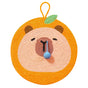 Fruit-Themed Capybara Cat Scratching Pad - Sisal Rope, EVA Non-Slip Backing, Hanging or Floor Use(yellow) V888-ELOSUNG35389