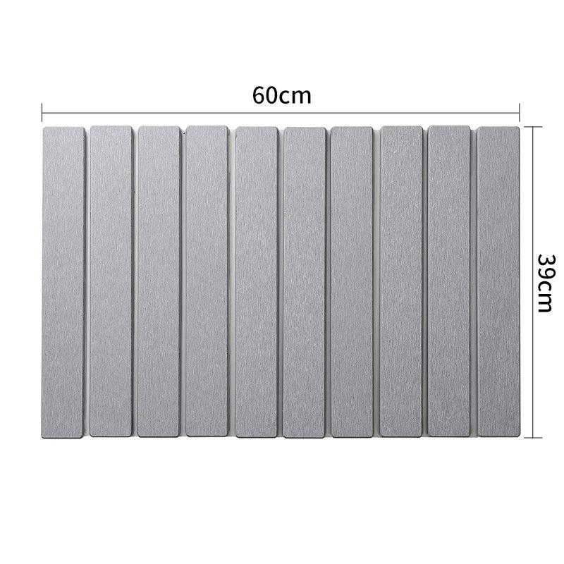 Collapsible Diatom Mud Bath Mat - Quick Dry, Non-Slip, Odor-Free Absorbent Pad(light grey) V888-ELOSUNG35394
