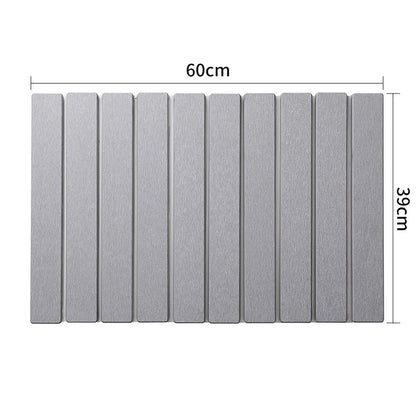 Collapsible Diatom Mud Bath Mat - Quick Dry, Non-Slip, Odor-Free Absorbent Pad(light grey) V888-ELOSUNG35394