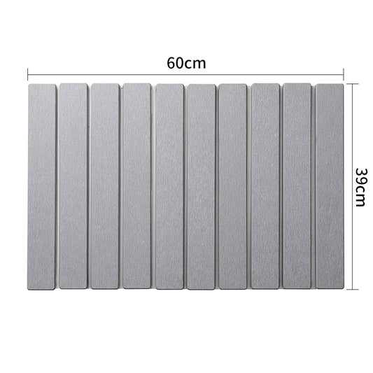 Collapsible Diatom Mud Bath Mat - Quick Dry, Non-Slip, Odor-Free Absorbent Pad(light grey) V888-ELOSUNG35394