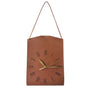 Retro PU Leather Hanging Wall Clock - Silent Sweep Movement, Roman Numerals, Decorative Handbag Style(Dark V888-ELOSUNG35400