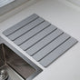 Folding Diatomaceous Earth Countertop Drain Mat - Quick Dry, Non-Slip & Easy Clean Absorbent Pad(light grey) V888-ELOSUNG35407