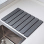 Folding Diatomaceous Earth Countertop Drain Mat - Quick Dry, Non-Slip & Easy Clean Absorbent Pad(dark grey) V888-ELOSUNG35408
