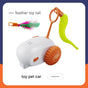 Interactive Smart Cat Toy Car - Automatic Obstacle Avoidance, Feather Tail, USB Rechargeable(orange) V888-ELOSUNG35420