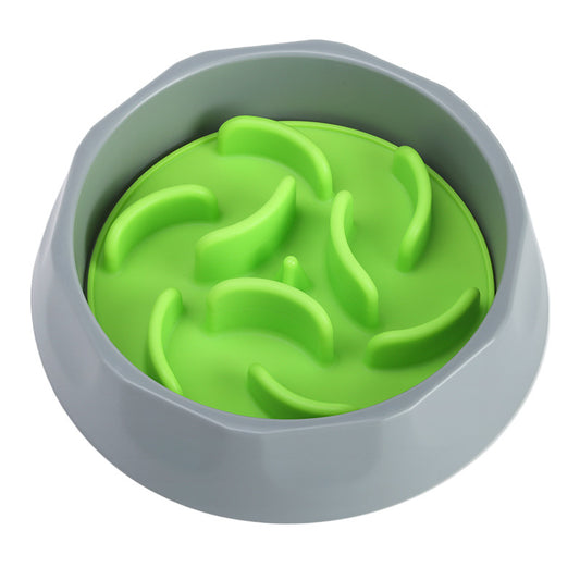 Slow Feeder Dog Bowl Set - Anti-Choke Puzzle Feeder Insert & Bowl for Healthy Eating Habits(cyan) V888-ELOSUNG35423
