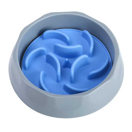 Slow Feeder Dog Bowl Set - Anti-Choke Puzzle Feeder Insert & Bowl for Healthy Eating Habits(blue) V888-ELOSUNG35424