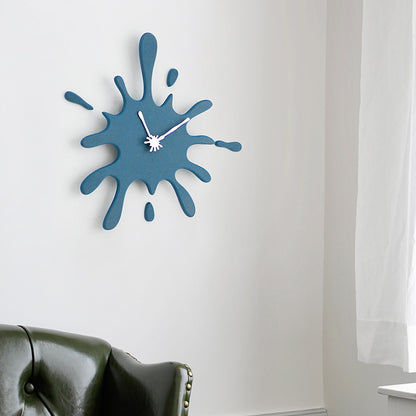 Creative Splatter Design Wall Clock - Silent Movement, Modern Decorative Timepiece(black) V888-ELOSUNG35430