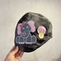 Cute Elephant Applique Beret Hat - Soft Fabric, Adjustable Fit, Retro Newsboy Cap(Black) V888-ELOSUNG35431