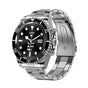 Classic Stainless Steel Smartwatch with Rotating Timer Bezel, Bluetooth Calling & Luminous Display(black) V888-ELOSUNG35444
