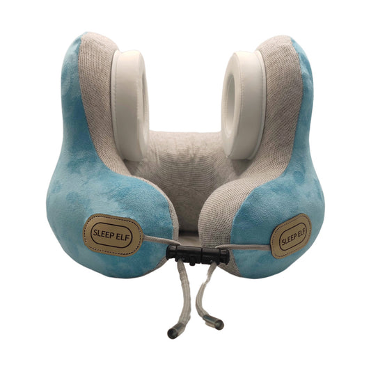 Smart Neck Pillow with Dual Noise Reduction, HIFI Bluetooth Music & Graphene Heating - Sleep Elf" Travel V888-ELOSUNG35485