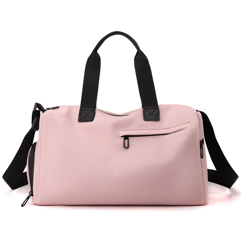 Large Capacity Travel Duffel Bag with Shoe Compartment & Wet Pocket - Multi-Purpose Gym & Weekend Bag(Pink) V888-ELOSUNG35500
