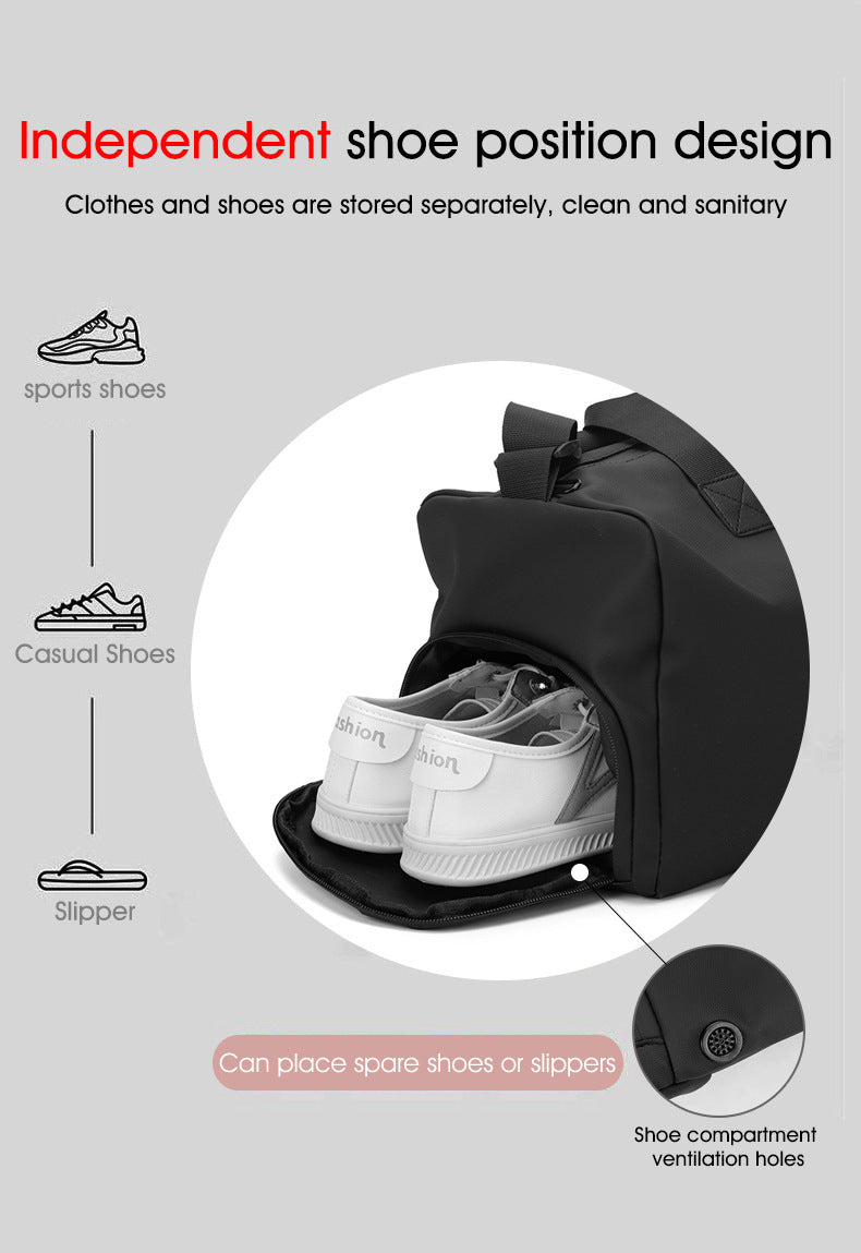 Large Capacity Travel Duffel Bag with Shoe Compartment & Wet Pocket - Multi-Purpose Gym & Weekend Bag(Pink) V888-ELOSUNG35500