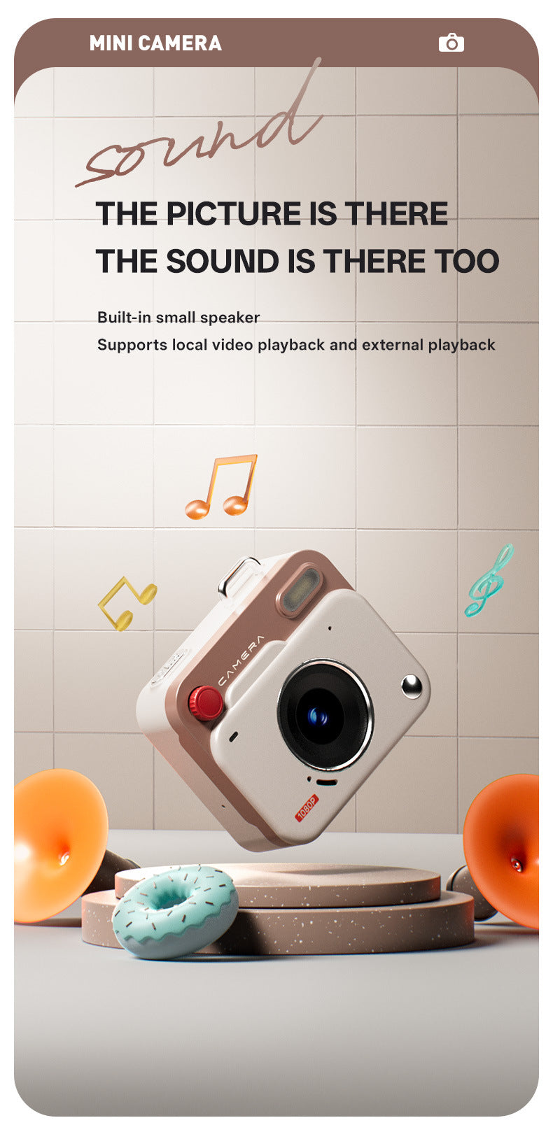 Mini Retro Keychain Camera - 48MP Photos, 1080P HD Video with Built-in Filters & Flash(red) V888-ELOSUNG35511