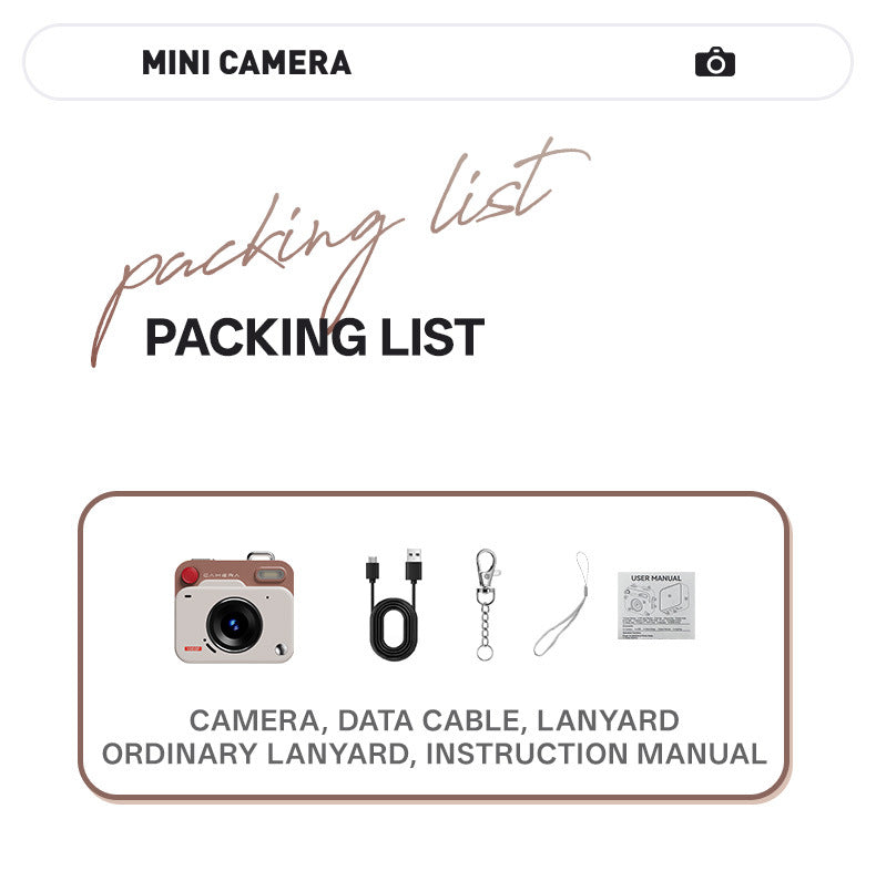 Mini Retro Keychain Camera - 48MP Photos, 1080P HD Video with Built-in Filters & Flash(red) V888-ELOSUNG35511