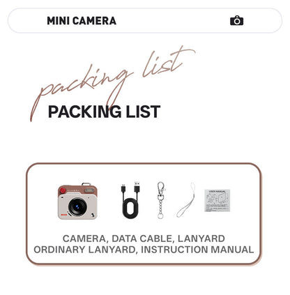 Mini Retro Keychain Camera - 48MP Photos, 1080P HD Video with Built-in Filters & Flash(red) V888-ELOSUNG35511