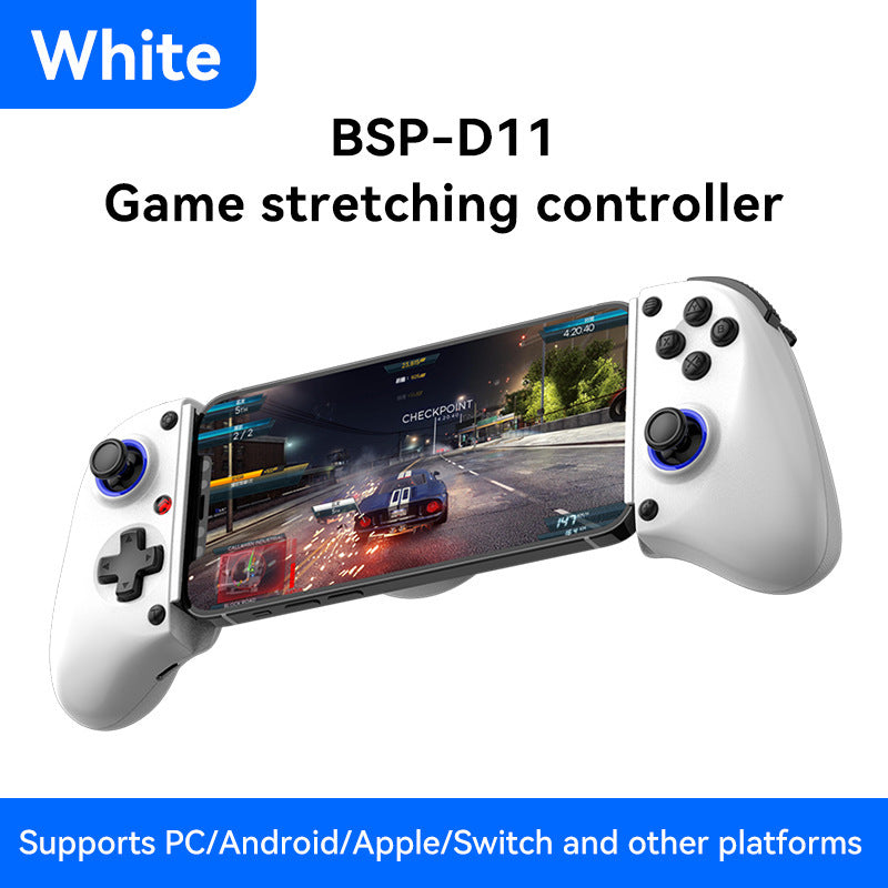 Multi-Platform Telescopic Gaming Controller - Hall Triggers, Esports 3D Joysticks & Macro Programming(white) V888-ELOSUNG35540