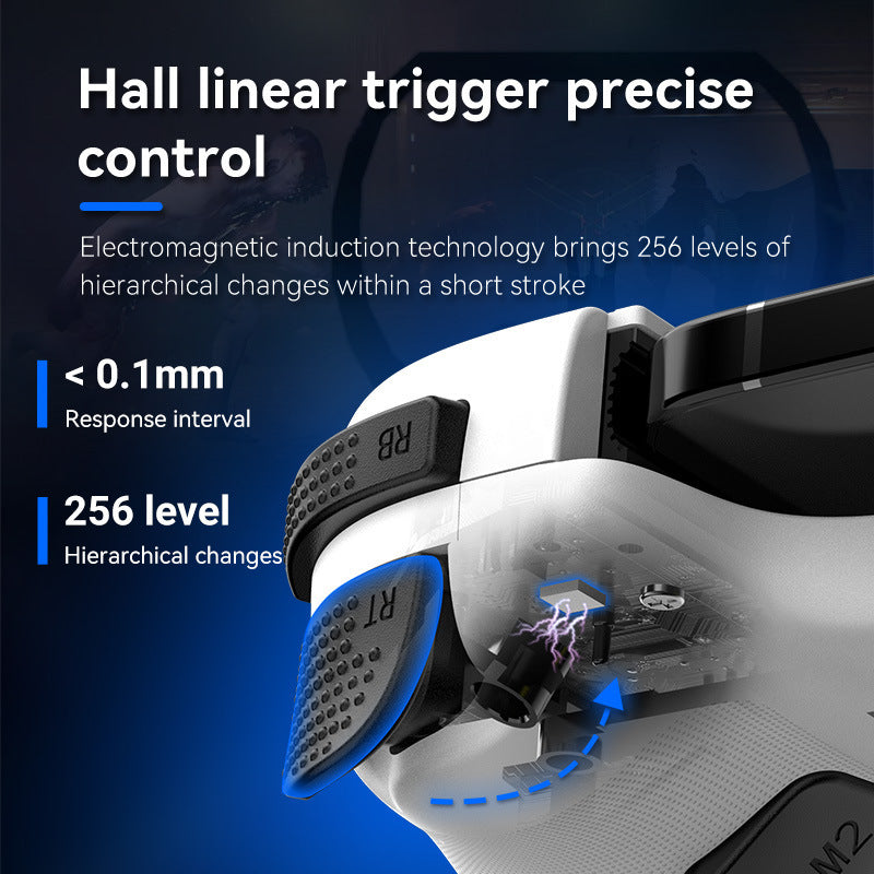 Multi-Platform Telescopic Gaming Controller - Hall Triggers, Esports 3D Joysticks & Macro Programming(white) V888-ELOSUNG35541