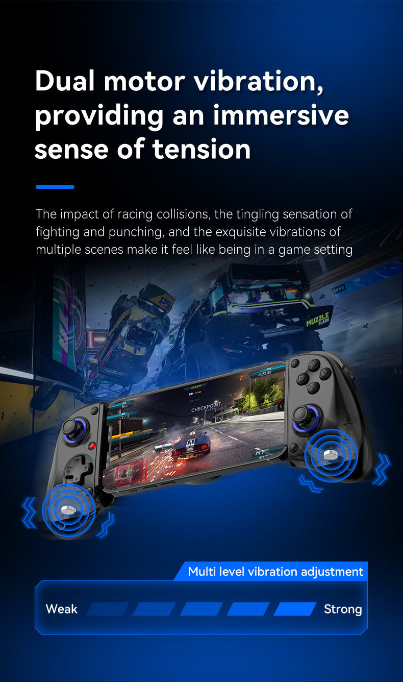 Multi-Platform Telescopic Gaming Controller - Hall Triggers, Esports 3D Joysticks & Macro Programming(white) V888-ELOSUNG35541