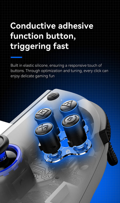 Multi-Platform Telescopic Gaming Controller - Hall Triggers, Esports 3D Joysticks & Macro Programming(black V888-ELOSUNG35543