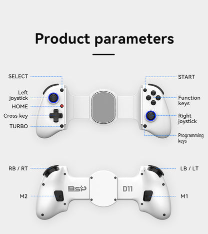 Multi-Platform Telescopic Gaming Controller - Hall Triggers, Esports 3D Joysticks & Macro Programming(black V888-ELOSUNG35543