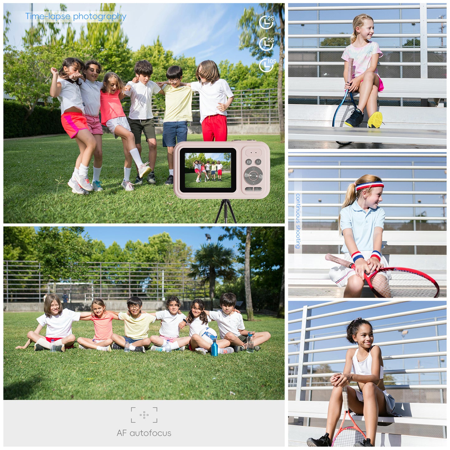 48MP Digital Camera with 16x Zoom & AF Autofocus - Full HD Vlogging Camera for Beginners & Kids(Pink) V888-ELOSUNG35545