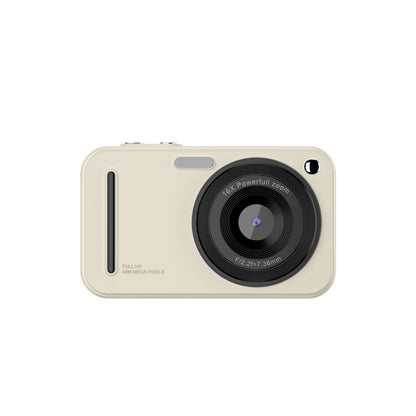 48MP Digital Camera with 16x Zoom & AF Autofocus - Full HD Vlogging Camera for Beginners & Kids(Beige) V888-ELOSUNG35548