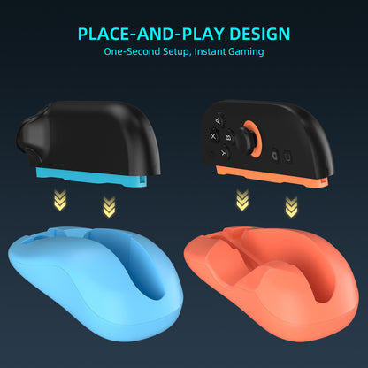 Ergonomic Mouse Grip for Nintendo Switch Joy-Con - 2-Pack Controller Holder (black) V888-ELOSUNG35549