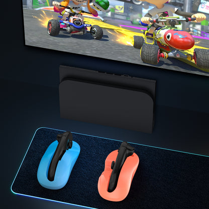 Ergonomic Mouse Grip for Nintendo Switch Joy-Con - 2-Pack Controller Holder (Orange Blue) V888-ELOSUNG35550