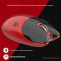 Cute Cat Shaped Wireless Office Mouse - Dual Mode 2.4G/Bluetooth, 3-Level DPI, Silent Click(red) V888-ELOSUNG35563