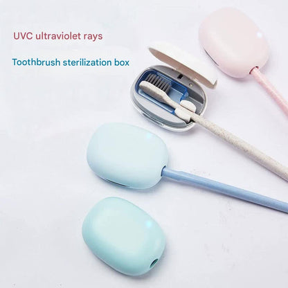 Portable UVC Toothbrush Sterilizer Case - 5-Minute Automatic Sanitizer, USB-C Rechargeable(blue) V888-ELOSUNG35564
