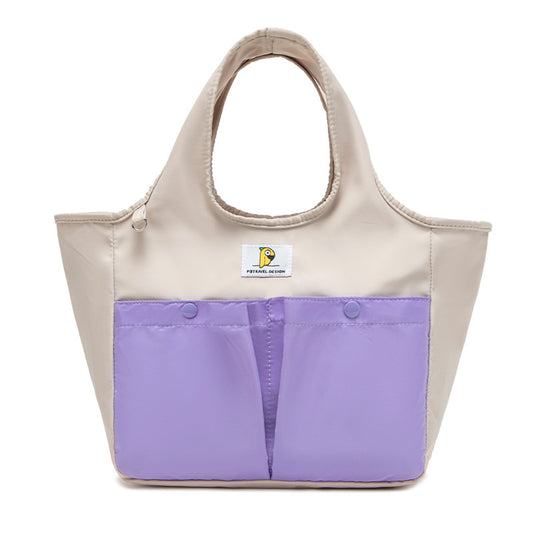 Insulated Lunch Tote Bag - Large Capacity, Multi-Pocket, Waterproof & Stain-Resistant Lining(Beige) V888-ELOSUNG35571