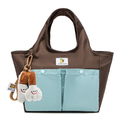 Insulated Lunch Tote Bag - Large Capacity, Multi-Pocket, Waterproof & Stain-Resistant Lining(browm) V888-ELOSUNG35572