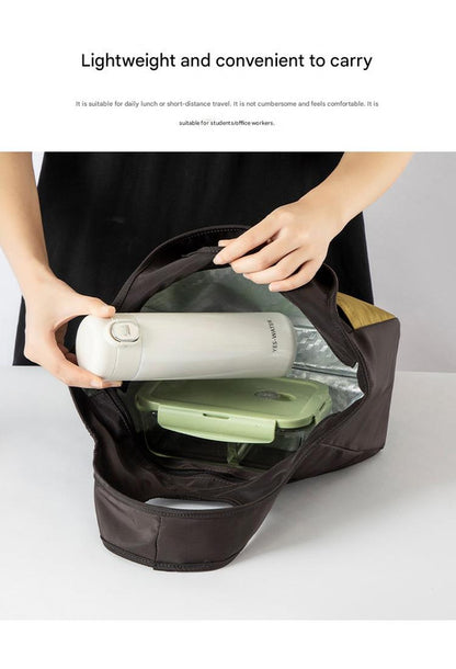 Insulated Lunch Tote Bag - Large Capacity, Multi-Pocket, Waterproof & Stain-Resistant Lining(browm) V888-ELOSUNG35572