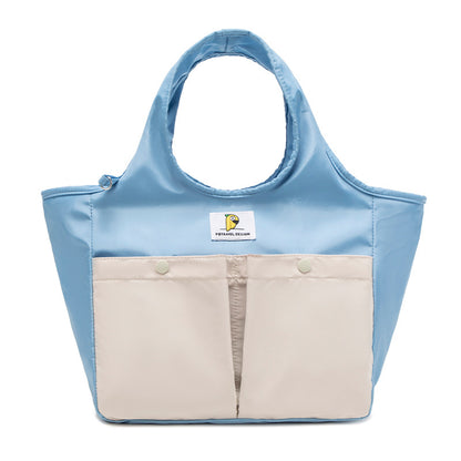 Insulated Lunch Tote Bag - Large Capacity, Multi-Pocket, Waterproof & Stain-Resistant Lining(blue) V888-ELOSUNG35575