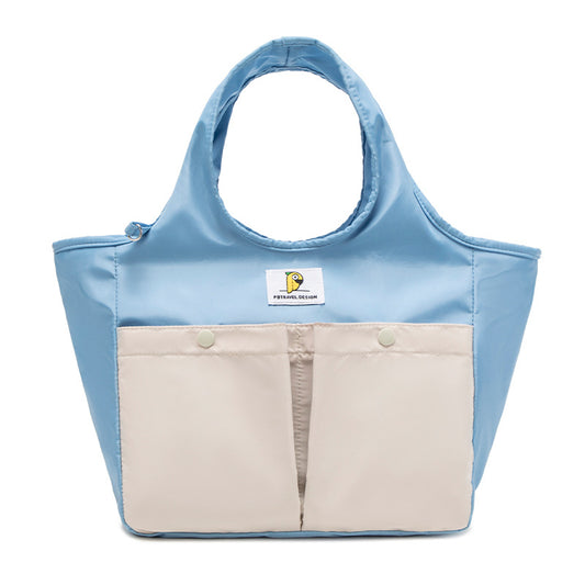 Insulated Lunch Tote Bag - Large Capacity, Multi-Pocket, Waterproof & Stain-Resistant Lining(blue) V888-ELOSUNG35575