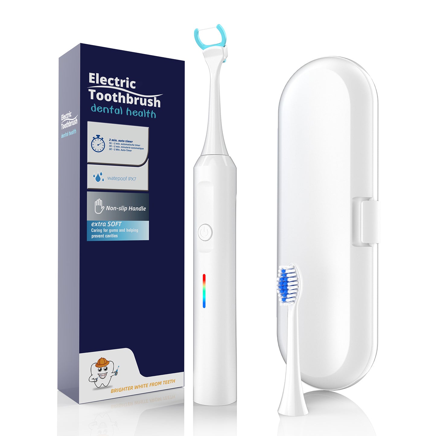 2-in-1 Sonic Electric Toothbrush & Power Flosser Kit - 3 Modes, 31000VPM, IPX7 Waterproof, with Travel V888-ELOSUNG35579